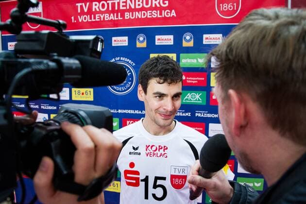 Volleyball, Willy Belizer beendet nach 15 Jahren beim TV Rottenburg seine Karriere Tuebingen Willy Belizer ( 15, TV Rottenburg); 1. Volleyball Bundesliga Maenner, Paul-Horn-Arena, Tuebingen Deutschland, 20160312; Partie: TV Rottenburg gegen VfB Friedrichshafen; Copyright: Wuechner Eibner-Pressefoto EP_NWR