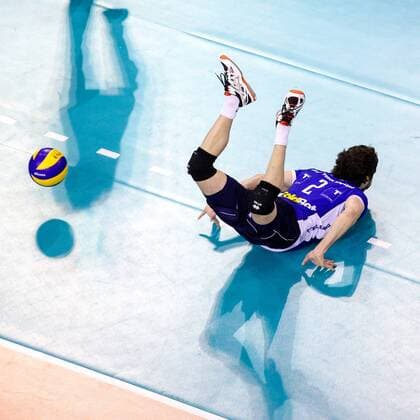 VOLLEYBALL - MEVZA, Ljubljana vs Hypo Tirol LJUBLJANA,SLOVENIA,12.MAR.16 - VOLLEYBALL - MEVZA, Middle European Volleyball Zonal Association, Final Four, men, final, ACH Volley Ljubljana vs Hypo Tirol VT. Image shows Lucas Provenzano De Deus (Hypo Tirol). GEPAxpictures xMaticxKlansek