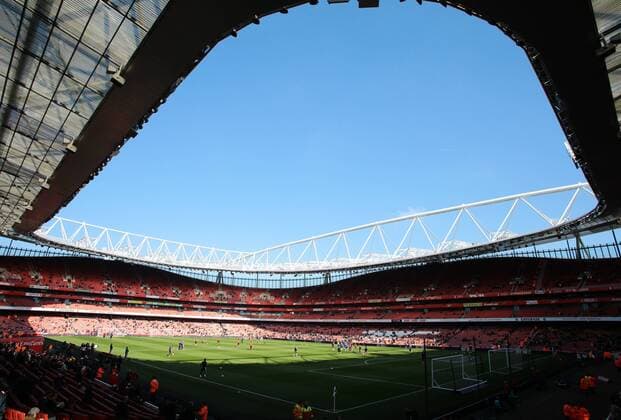 13.03.2016. The Emirates, London, England. Emirates FA Cup 6th Round. Arsenal versus Watford. Players warm up before kick off at The Emirates Stadium xMarkxKertonx  ActionPlus11717375
