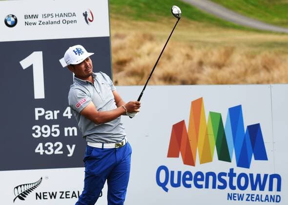 13.03.2016. Arrowtown, New Zealand. Japan s Hideto Tanihara during round 4 at The Hills during 2016 BMW ISPS Handa New Zealand Open. Sunday 13 March 2016. xAndrewxCornagax  ActionPlus11717536