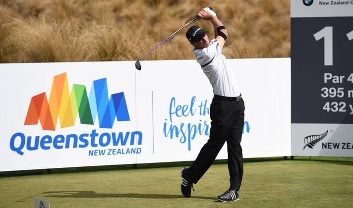 13.03.2016. Arrowtown, New Zealand. New Zealand s Steven Alker during round 4 at The Hills during 2016 BMW ISPS Handa New Zealand Open. Sunday 13 March 2016. xAndrewxCornagax  ActionPlus11717549