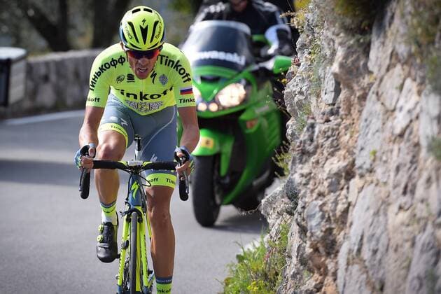 Spanish Alberto Contador of Tinkoff pictured in action during the final stage of the 74th edition of Paris-Nice cycling race, 134 km from Nice to Nice, France, Sunday 13 March 2016. The race starts on the 6th and ends on the 13th of March. DAVIDxSTOCKMAN  x04810370x