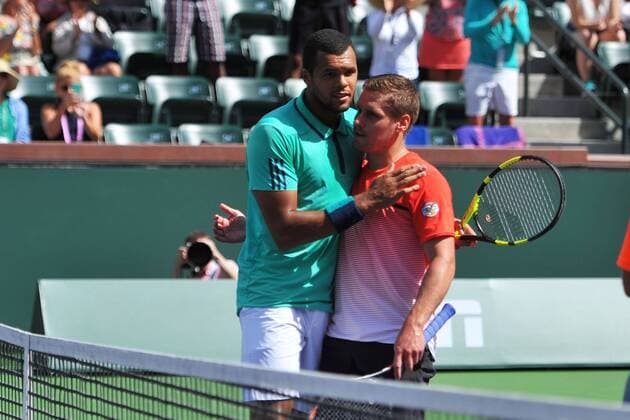 Jo Wilfried Tsonga (Fra) vs Vincent Millot TENNIS : Indian Wells 2016 - 13 03 2016 TennisMagazine Panoramic 