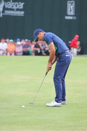 March 13, 2016: Charl Schwartzel sinks the winning put in the final round of the Valspar Championship at the Westin Innisbrook in Palm Harbor, FL.. (Photo by Tim Larson Icon Sportswire) GOLF: MAR 13 PGA Golf Herren - Valspar Championship - Final Round Icon2881603130237 EDITORIAL USE ONLY