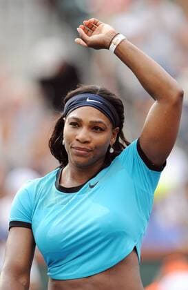 March 13, 2016: Serena Williams (USA) waves to the fans after Williams defeated Yulia Putintseva (KAZ) 7-6(2), 6-0 to advance to the next round of the BNP Paribas Open played at the Indian Wells Tennis Garden in Indian Wells, CA. (Photo By John Cordes Icon Sportswire) TENNIS: MAR 13 BNP Paribas Open Icon506160313174 EDITORIAL USE ONLY