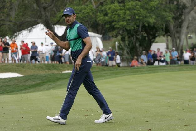 March 13, 2016 - Palm Harbor, Florida, U.S. - DOUGLAS R. CLIFFORD.Charl Schwartzel acknowledges a par at the 16th hole on Sunday (3 13 16).while playing in the fourth round of the PGA Golf Herren Tour s Valspar Championship on the Copperhead Course at the at the Innisbrook Resort in Palm Harbor. Florida News - March 13, 2016 - ZUMAs70_