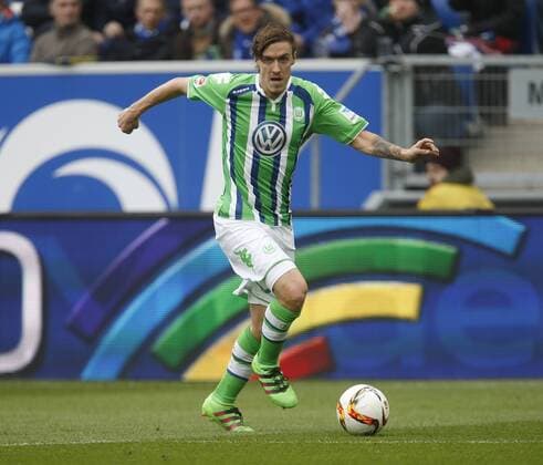 Max Kruse (VfL) . Einzelaktion am Ball . TSG 1899 Hoffenheim-VfL Wolfsburg . Sinsheim, GER,12.03.2016, 26. Spieltag Fussball-Bundesliga 2015-2016.