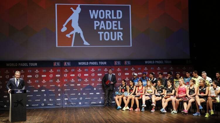 Padel-Tennis, World Padel Tour Präsentation in Madrid WPT CEO, Javier Porras, (L), during the presentation of the circuit World Padel Tour 2016, 14 March 2016, in Madrid, Spain. The World Padel Tour 2016 will kick off in Gijon (Spain) next 28 March and will tour through the main Spanish cities and those of Monaco, Argentina, Portugal and Italy. presentation of the 2016 World Padel Tour which will tour through the main Spanish cities and those of Monaco, Argentina, Portugal and Italy !ACHTUNG: NUR REDAKTIONELLE NUTZUNG! GRA145 20160314-635935677941434288