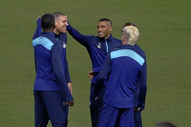 PSV Eindhoven training session at Vicente Calderon stadium. xFOTOxCHEMAxREYx 