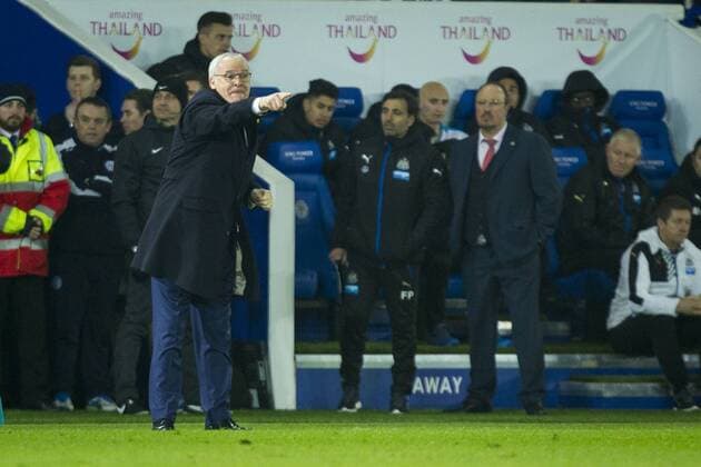 14.03.2016. King Power Stadium, Leicester, England. Barclays Premier League. Leicester versus Newcastle United. Leicester City Manager Claudio Ranieri sends in instructions to his players xGrahamxWilsonx  ActionPlus11718305