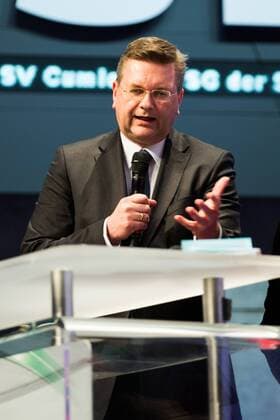 GER, Verleihung Integrationspreis 14.03.2016, Dortmund, Deutsches Fussball Museum, Verleihung des Integrationspreises, im Bild Reinhard Grindel (DFB-Schatzmeister), nphxRauch