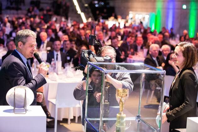 GER, Verleihung Integrationspreis 14.03.2016, Dortmund, Deutsches Fussball Museum, Verleihung des Integrationspreises, im Bild Manuel Neukirchner (Geschäftsführer Fussball Museum) im Hintergrund Gäste der Gala nphxRauch