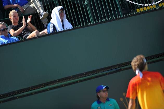 Alexander Zverev (Ger) et Kristina Mladenovic (fra) TENNIS : Tournoi d Indian Wells 2016 - 15 03 2016 TennisMagazinex 