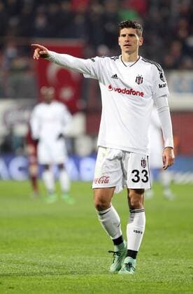 Turkey Spor Toto Superlig football match between Trabzonspor and Besiktas in Trabzon , Turkey , March 15 ,2016. Final Score : Trabzonspoýr 0 - Besiktas 2 Pictured: Mario Gomez of Besiktas. 