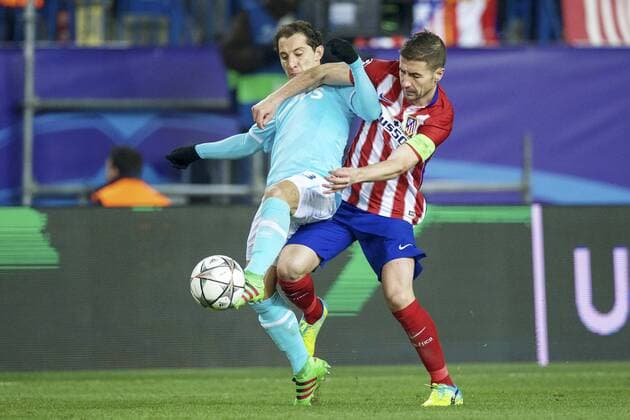 Bilder des Tages - SPORT (L-R) Andres Guardado of PSV, Gabi of Club Atletico de Madrid during the UEFA Champions League Round of 16, Second leg match between Atletico madrid and PSV Eindhoven on March 15, 2016 at the Estadio Vicente Calder& 243;n in Madrid, Spain. Atletico Madrid v PSV Eindhoven UEFA Champions League 2015 2016 xVIxxIVx 5163045