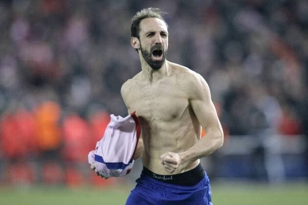 Fußball, Champions League, Atletico Madrid - PSV Eindhoven Atletico de Madrid s Juanfran Torres celebrates the victory in the UEFA Champions League match. March 15,2016.  (2016031526)