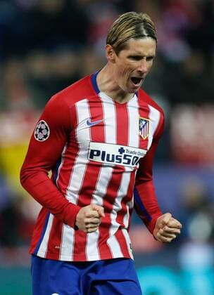 Fußball, Champions League, Atletico Madrid - PSV Eindhoven Atletico de Madrid Fernando Torres celebrates his goal in the penalty round against PSV Eindhoven during the Champions League round 16 second leg match held at Vicente Calderon stadium in Madrid, Spain, 15 March 2016. ATLETICO MADRID VS PSV ENINDHOVEN !ACHTUNG: NUR REDAKTIONELLE NUTZUNG!  MAD039 20160316-635936839558752413