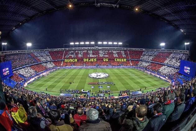Fußball, Champions League, Atletico Madrid - PSV Eindhoven Champions League played between Atletico Madrid and PSV Eindhoven. In this picture, Estadio Vicente Calderon. xJUANxAGUADOx 
