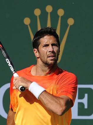 15 March 2016: Fernando Verdasco (ESP) in action during a third round match against Rafael Nadal (ESP) during the BNP Paribas Open played at the Indian Wells Tennis Garden in Indian Wells, CA. (Photo By John Cordes Icon Sportswire) TENNIS: MAR 15 BNP Paribas Open Icon506160315044 EDITORIAL USE ONLY