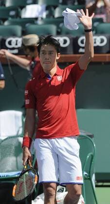 Tennis: Nishikori advances to 4th round at Indian Wells Masters Kei Nishikori of Japan acknowledges the crowd after defeating American Steve Johnson 7-6(6), 7-6(5) to advance to the round of 16 of the BNP Paribas Open at Indian Wells, California, on March 15, 2016. 