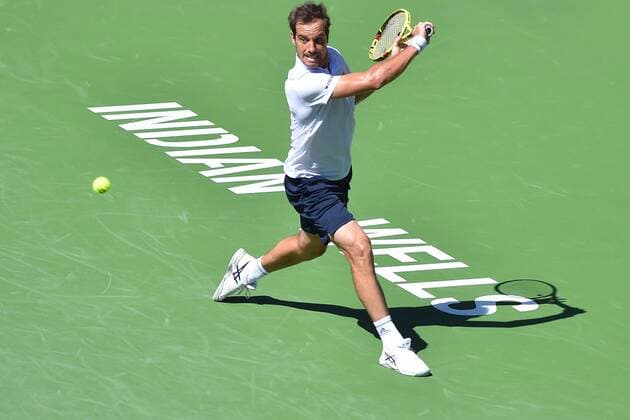 Marin Cilic (Cro), Richard Gasquet (Fra) - Tennis, Indian Wells 2016 - 16 03 2016 TennisMagazine Panoramic 