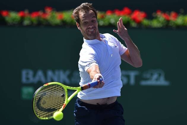 Marin Cilic (Cro), Richard Gasquet (Fra) - Tennis, Indian Wells 2016 - 16 03 2016 TennisMagazine Panoramic 