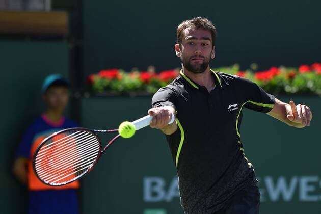 Marin Cilic (Cro), Richard Gasquet (Fra) - Tennis, Indian Wells 2016 - 16 03 2016 TennisMagazine Panoramic 