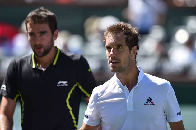 Marin Cilic (Cro), Richard Gasquet (Fra) - Tennis, Indian Wells 2016 - 16 03 2016 TennisMagazine Panoramic 