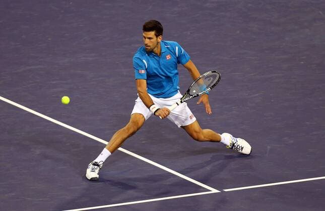 March 15, 2016: Novak Djokovic of Serbia returns a shot against Philipp Kohlschreiber of Germany at the 2016 BNP Paribas Open at Indian Wells Tennis Garden in Indian Wells, California. TENNIS 2016: BNP Paribas Open MAR 15 - ZUMAcb8_