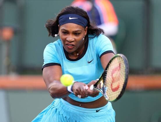 March 15, 2016: Serena Williams in action during her match against Kateryna Bondarenko of Ukraine during the 2016 BNP Paribas Open at Indian Wells Tennis Garden in Indian Wells, California. TENNIS 2016: BNP Paribas Open MAR 15 - ZUMAcb8_