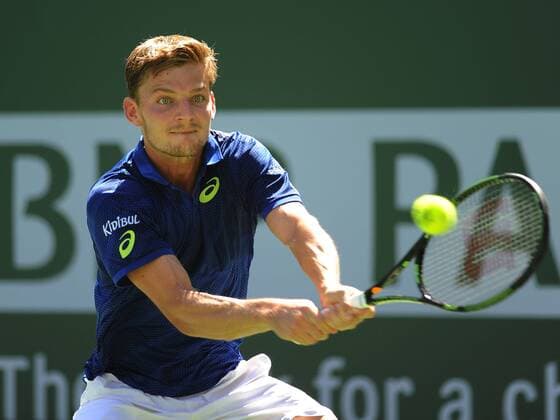 16 March 2016: 15th seed, David Goffin (BEL) in action defeating 3rd seed Stan Stanislas Wawrinka (SUI) at the BNP Paribas Open played at the Indian Wells Tennis Garden, Indian Wells, CA (Photo by Cynthia Lum Icon Sportswire) TENNIS: MAR 16 BNP Paribas Open Icon250031616091 EDITORIAL USE ONLY