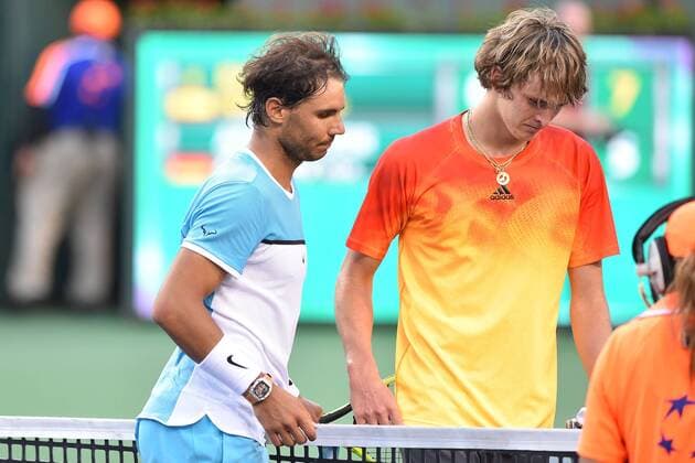 Rafael Nadal (Esp) vs Alexander Zverev (Ger) - Tennis, Indian Wells 2016 - 16 03 2016 TennisMagazine Panoramic 