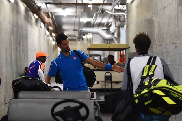 Rafael Nadal (Esp), Novak Djokovic (Ser) - Tennis, Indian Wells 2016 - 16 03 2016 TennisMagazine Panoramic 