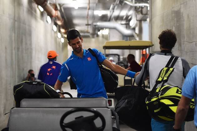 Rafael Nadal (Esp), Novak Djokovic (Ser) - Tennis, Indian Wells 2016 - 16 03 2016 TennisMagazine Panoramic 