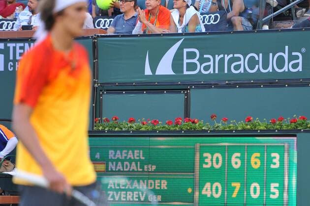 Alexander Zverev (Ger) vs Rafael Nadal (Esp) - Tennis, Indian Wells 2016 - 16 03 2016 TennisMagazine Panoramic 