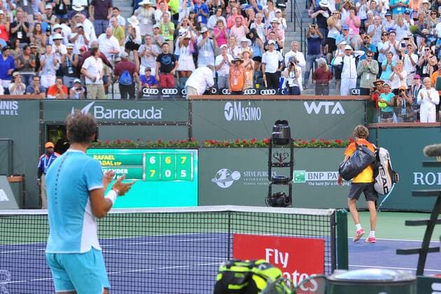 Rafael Nadal (Esp) vs Alexander Zverev (Ger) - Tennis, Indian Wells 2016 - 16 03 2016 TennisMagazine Panoramic 