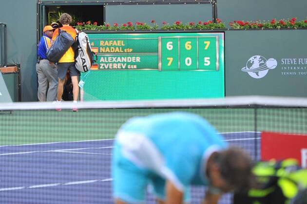 Rafael Nadal (Esp) vs Alexander Zverev (Ger) - Tennis, Indian Wells 2016 - 16 03 2016 TennisMagazine Panoramic 