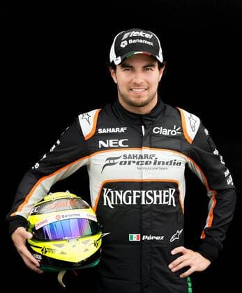 Motorsport, Formel 1, GP Australien, Fahrer Fotoshooting beim Media Day vor dem ersten Rennen in Melbourne March 17, 2016: Sergio Perez (MEX) 11 from the Sahara Force India F1 team at the drivers portrait session prior to the 2016 Australian Formula One Grand Prix at Albert Park, Melbourne, Australia. Formula One 2016: Australia Day 1 - ZUMAc04_