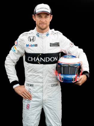 Motorsport, Formel 1, GP Australien, Fahrer Fotoshooting beim Media Day vor dem ersten Rennen in Melbourne March 17, 2016: Jenson Button (GBR) 22 from the McLaren Honda Formula 1 team at the drivers portrait session prior to the 2016 Australian Formula One Grand Prix at Albert Park, Melbourne, Australia. Formula One 2016: Australia Day 1 - ZUMAc04_