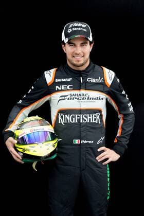 Motorsport, Formel 1, GP Australien, Fahrer Fotoshooting beim Media Day vor dem ersten Rennen in Melbourne March 17, 2016: Sergio Perez (MEX) 11 from the Sahara Force India F1 team at the drivers portrait session prior to the 2016 Australian Formula One Grand Prix at Albert Park, Melbourne, Australia. Formula One 2016: Australia Day 1 - ZUMAc04_