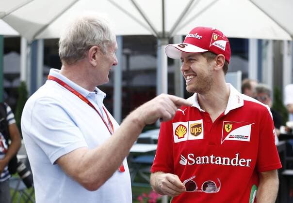 Motorsports: FIA Formula One World Championship WM Weltmeisterschaft 2016, Grand Prix of Australia, Dr. Helmut Marko (AUT, Red Bull Racing), 5 Sebastian Vettel (GER, Scuderia Ferrari), xHOCHxZWEIx