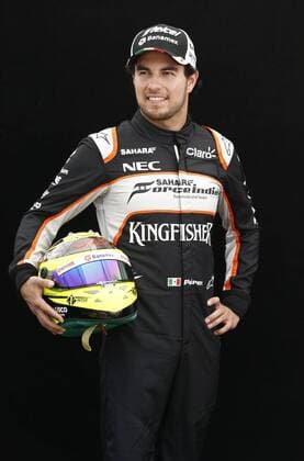 Motorsport, Formel 1, GP Australien, Fahrer Fotoshooting beim Media Day vor dem ersten Rennen in Melbourne Motorsports: FIA Formula One World Championship WM Weltmeisterschaft 2016, Grand Prix of Australia, 11 Sergio Perez (MEX, Sahara Force India F1 Team), xHOCHxZWEIx