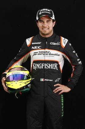 Motorsport, Formel 1, GP Australien, Fahrer Fotoshooting beim Media Day vor dem ersten Rennen in Melbourne Motorsports: FIA Formula One World Championship WM Weltmeisterschaft 2016, Grand Prix of Australia, 11 Sergio Perez (MEX, Sahara Force India F1 Team), xHOCHxZWEIx