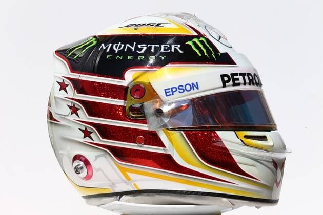 Motorsport, Formel 1, GP Australien, Fahrerhelme in Melbourne Australian Grand Prix, Melbourne 17 - 20 March 2016 Australian Grand Prix, Melbourne 17 - 20 March 2016 17.03.2016 - The helmet of Lewis Hamilton (GBR) Mercedes AMG F1 W07 Hybrid 