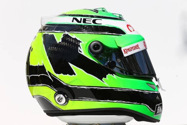 Motorsport, Formel 1, GP Australien, Fahrerhelme in Melbourne Australian Grand Prix, Melbourne 17 - 20 March 2016 17.03.2016 - The helmet of Nico Hulkenberg (GER) Sahara Force India F1 VJM09 