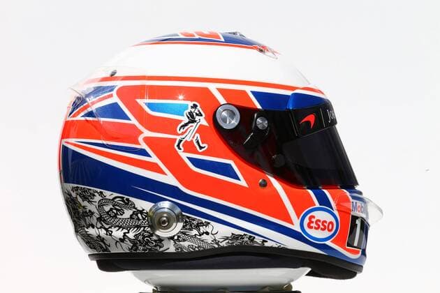 Motorsport, Formel 1, GP Australien, Fahrerhelme in Melbourne Australian Grand Prix, Melbourne 17 - 20 March 2016 Australian Grand Prix, Melbourne 17 - 20 March 2016 17.03.2016 - The helmet of Jenson Button (GBR) McLaren Honda MP4-31 