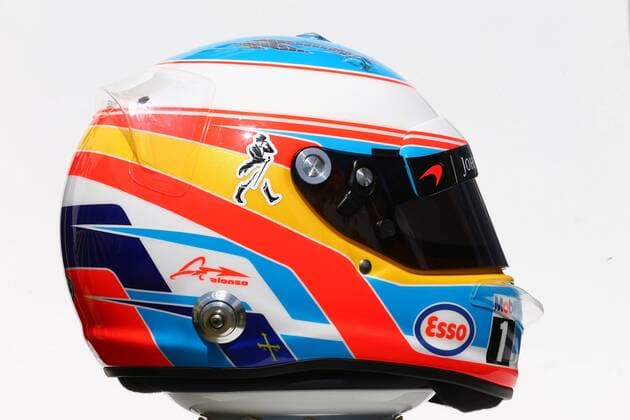 Motorsport, Formel 1, GP Australien, Fahrerhelme in Melbourne Australian Grand Prix, Melbourne 17 - 20 March 2016 17.03.2016 - The helmet of Fernando Alonso (ESP) McLaren Honda MP4-31 
