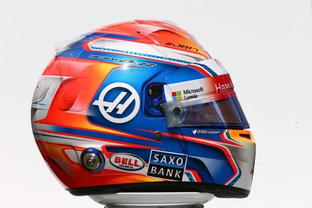Motorsport, Formel 1, GP Australien, Fahrerhelme in Melbourne Australian Grand Prix, Melbourne 17 - 20 March 2016 Australian Grand Prix, Melbourne 17 - 20 March 2016 17.03.2016 - The helmet of Romain Grosjean (FRA) Haas F1 Team VF-16 