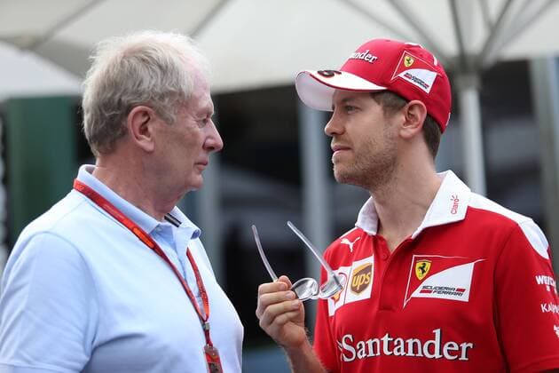 Australian Grand Prix, Melbourne 17 - 20 March 2016 Australian Grand Prix, Melbourne 17 - 20 March 2016 17.03.2016 - Helmut Marko (AUT), Red Bull Racing, Red Bull Advisor and Sebastian Vettel (GER) Scuderia Ferrari SF16-H 