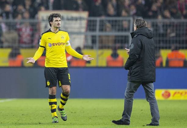 Dortmund, 13.03.2016, Signal-Iduna-Park Mats Hummels (BvB), Manager Michael Zorc (BvB) Borussia Dortmund - FSV Mainz 05